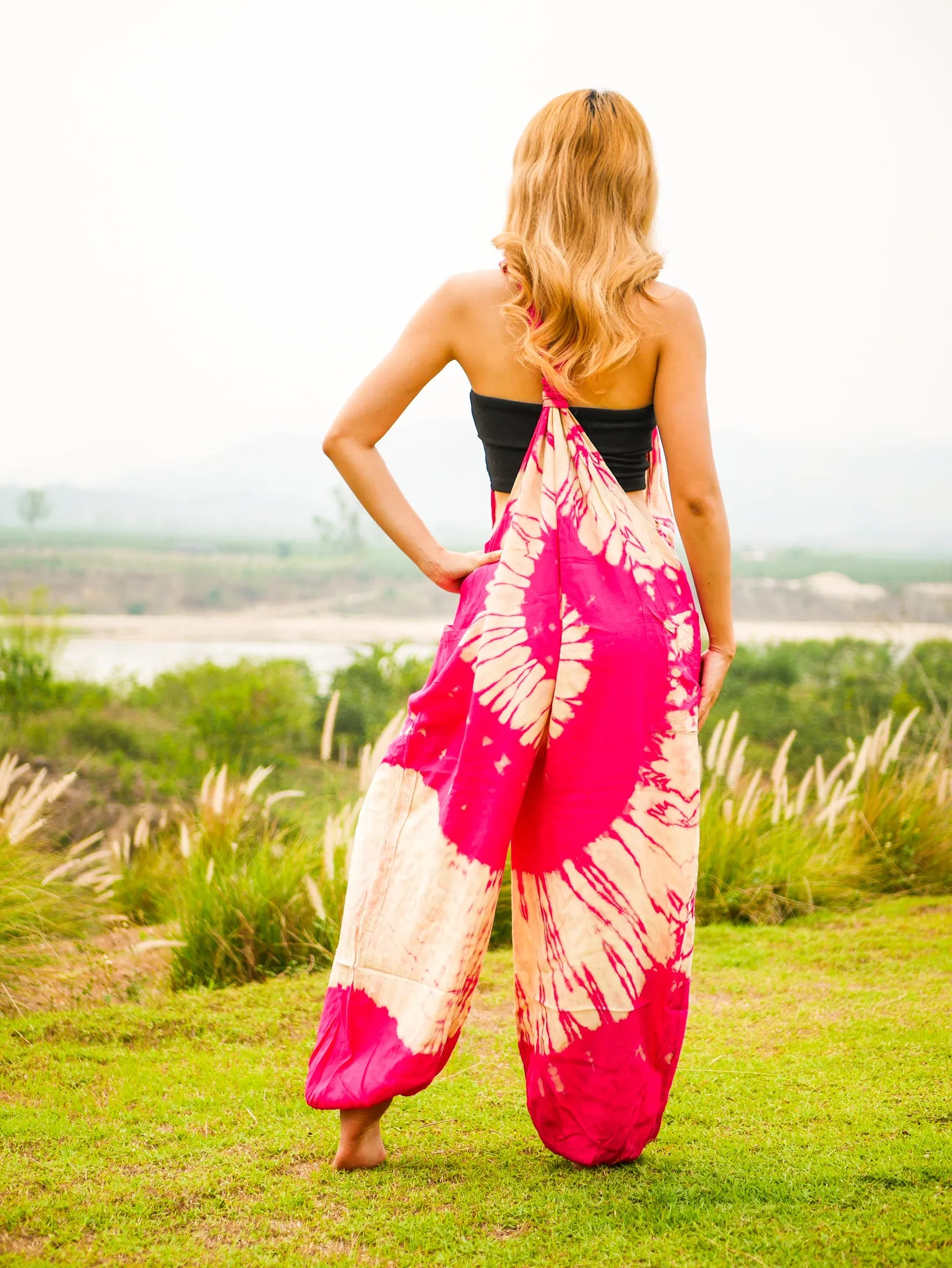 Sunkissed Gypsy Racerback Dungarees Jumpsuit Romper