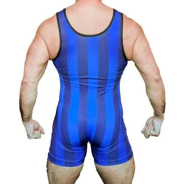 The 80's Retro Striped Wrestling Singlets