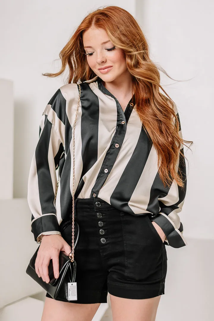 The Long Way Home Striped Button Up Top