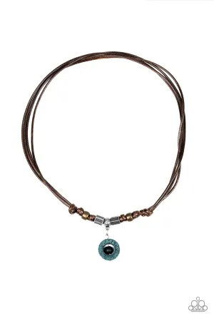 Tiki Thunder - Green Urban Necklace
