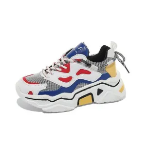 Trendy Color Block Mesh Breathable Sneaker Shoes