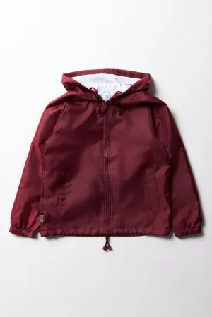 Unisex Primary School Rain Jacket Maroon