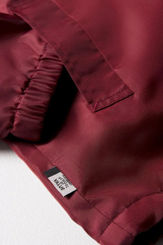 Unisex Primary School Rain Jacket Maroon