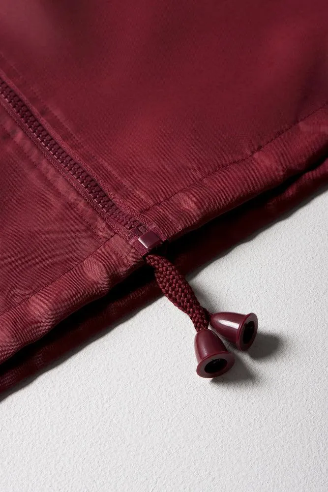 Unisex Primary School Rain Jacket Maroon