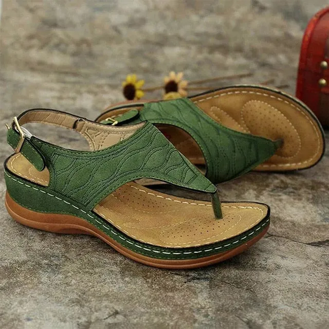 Women Sandals New Clip Toe Wedges Shoes For Women Summer Sandalias Mujer Beach Casual Heels Sandals Platform Flip Flops