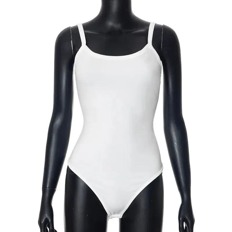 Women's Bodysuits Sleeveless Bodysuits Casual Solid Color