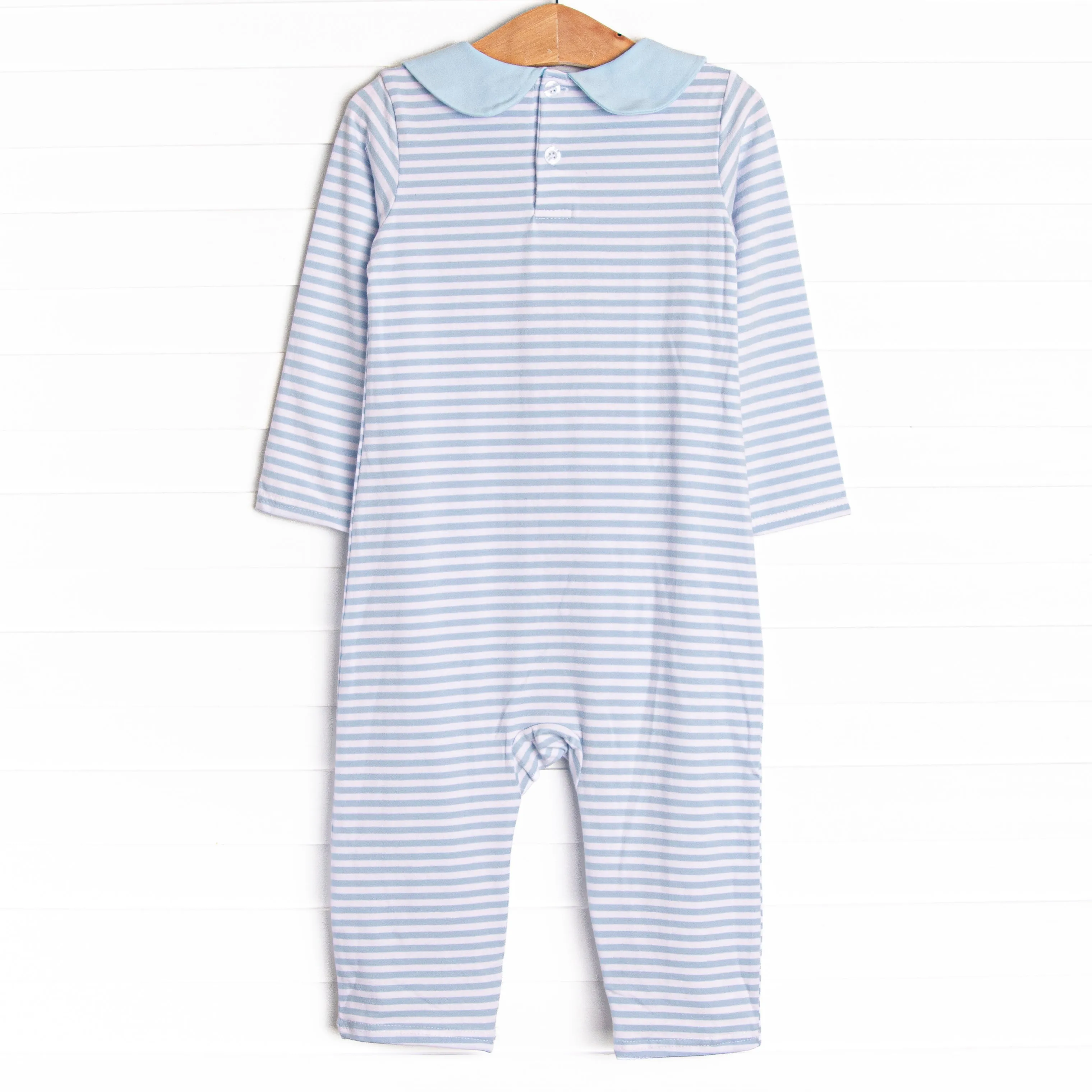 Zoo Pals Applique Romper, Blue